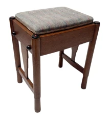 Art Deco Amsterdamse School Stool with Adjustable Seat, 1920s